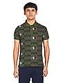U.S. Polo Assn. Denim Co. Cotton Brand Print Polo Shirt