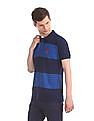 U.S. Polo Assn. Blue Tonal Stripe Pique Polo Shirt
