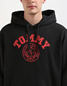 Tommy Hilfiger Washed Brand Printed Hooded Sweatshirt